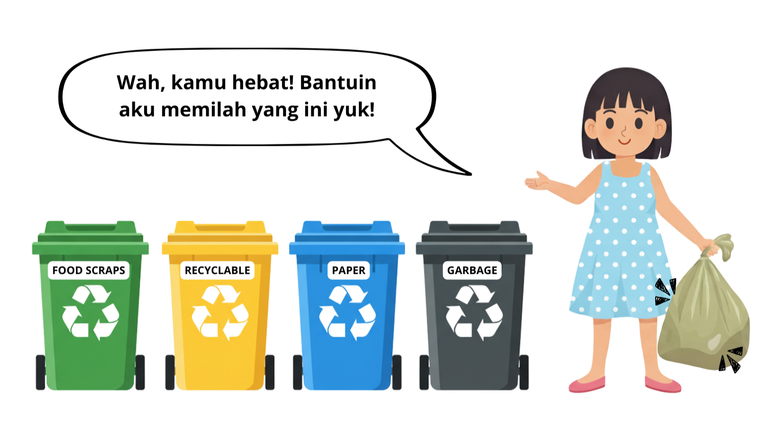 bantu perempuan memilah sampah